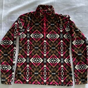 Eddie Bauer Fleece Pullover - Brown, Black, White, Pink